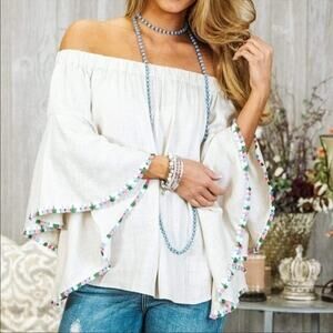 Zara Women's Top Linen Festival New with Tags Size Medium